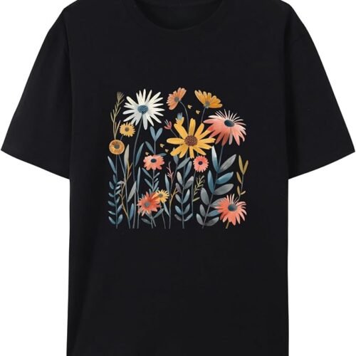 61FJ7h10kuL._AC_SX679_ Women's Floral Graphic T-Shirt