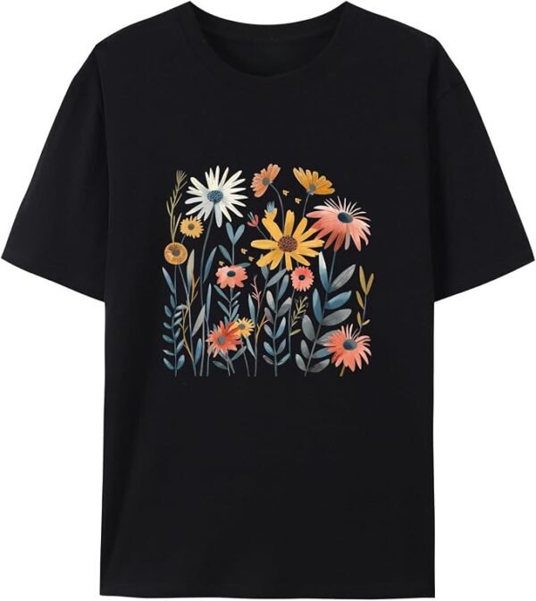61FJ7h10kuL._AC_SX679_ Women's Floral Graphic T-Shirt