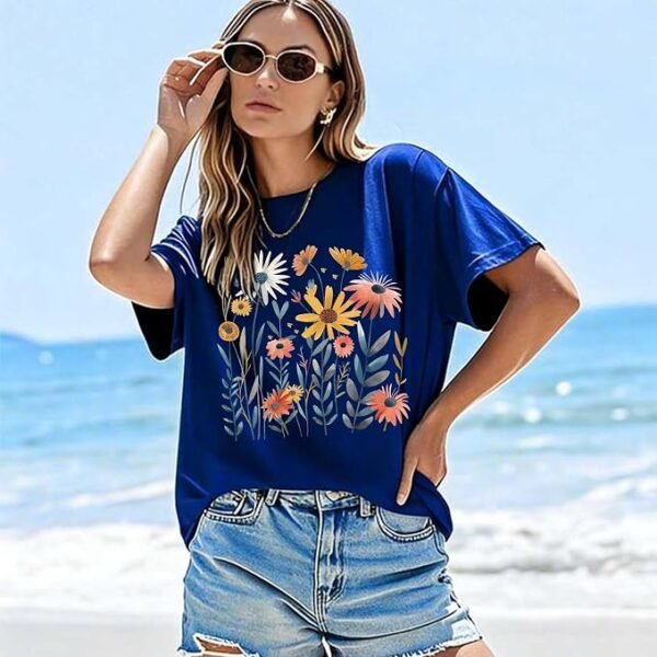 71DJasRCdTL._AC_SX679_ Women's Floral Graphic T-Shirt