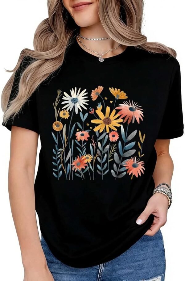 71fPvDRYxHL._AC_SX679_ Women's Floral Graphic T-Shirt