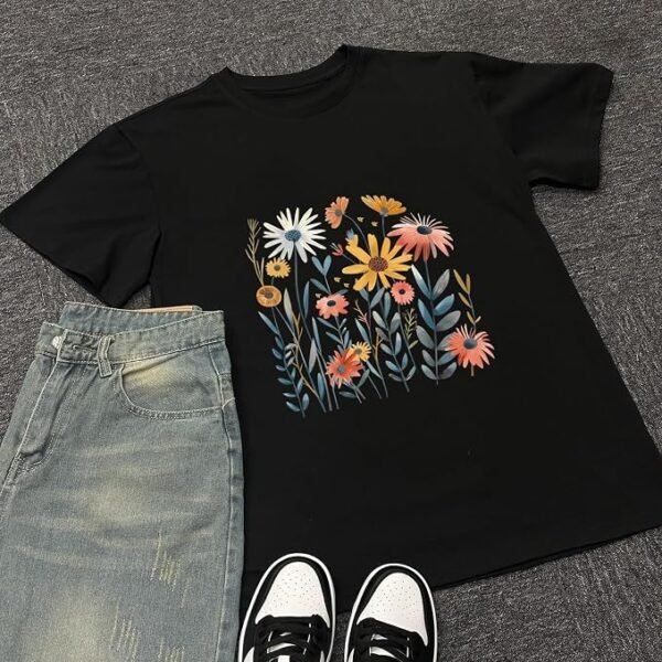 81L6rmlYWeL._AC_SX679_ Women's Floral Graphic T-Shirt
